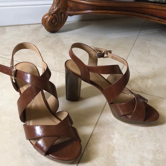Alfani Shoes - Alfani brown leather heels